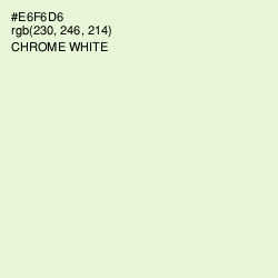 #E6F6D6 - Chrome White Color Image